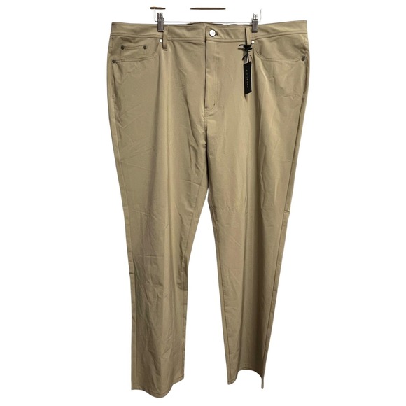 J. Hilburn Other - J Hilburn Pants Mens XL W46 Khaki Tan Kburger Performance Stretch‎ 5 Pocket New